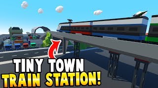 Building A Toy Model Train Station Tiny Town Gameplay [upl. by Nnodnarb]