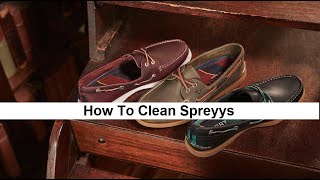 How To Clean Sperrys✅✅Cleaning LeatherCanvas and Suede Sperrys [upl. by Cantone]