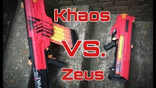 Nerf Rival Khaos Vs Nerf Rival Zeus Full Auto or Compact Semi [upl. by Defant810]