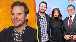 Exclusive Chris Pratt Says Arnold Schwarzenegger Is a Godsend FatherinLaw [upl. by Athena]