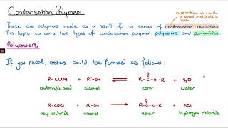 Y13 Condensation Polymers AQA A level Chemistry [upl. by Trah710]