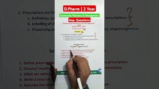 🚨CPM  DPharm  2 Year  Important Questions cpm dpharma bteup msbteresult [upl. by Matias]