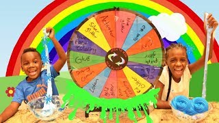 MYSTERY WHEEL OF SLIME CHALLENGE [upl. by Yezdnil]