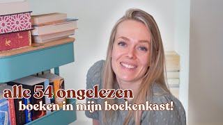 Alle 54 ongelezen boeken in mijn boekenkast 2024 update [upl. by Northey]