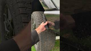 10 second Hummer EV Pickup stone guard install 1fastguard hummerev mudguard paintprotection gmc [upl. by Jeannine]