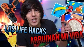 Los LIFEHACKS están arruinando MI VIDA Probando LifeHacks 3 [upl. by Efinnej]