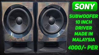 SONY SUBWOOFER 10 INCH DRIVER Price  4000 Per pees Contact No  9871265010 [upl. by Lottie760]