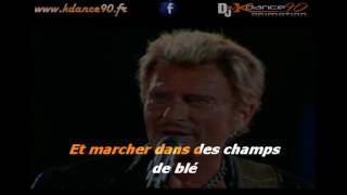 karaoké Johnny Hallyday La fille aux cheveux clairs [upl. by Heall23]