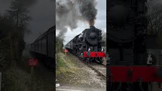 Churnet Valley Railway S160 6046 Charges Thru Apesford Crossing heritagerailway steam cvr train [upl. by Eidnam367]