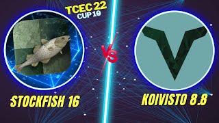 Stockfish 16 vs New Koivisto 88  Hard Battle  TCEC Season 22  Cup 10 [upl. by O'Grady953]