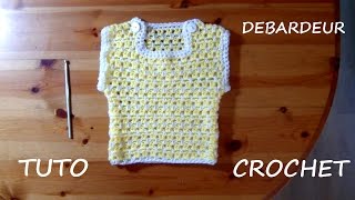 TUTO CROCHET COMMENT FAIRE UN DEBARDEUR [upl. by Hcelemile]