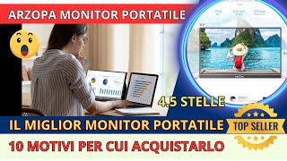 ARZOPA MONITOR PORTATILE schermo portatile 156 pollici 1920x1080 FHD supporto HDMI tipo C usb C [upl. by Ylagam]