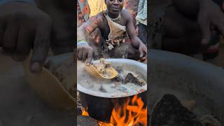 What a delicious Soup Hadza Makes for todays lunch See how this people cooks food hadzabetribe [upl. by Anstice]