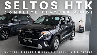 Kia Seltos HTK Petrol MT with New Update 2024  Features  Price  Mileage  Interior  Exterior [upl. by Adallard]