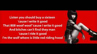 Nicki MinajItty Bitty Piggylyrics [upl. by Gnet]