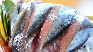 Eating Japanese food Sashimi quotSanma sashimiquot ASMR [upl. by Gone]