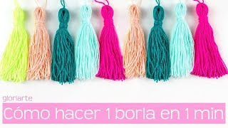 Cómo hacer borlas o flequillos en 1 minuto How to make tassels in 1 minute [upl. by Stephenie]