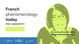 profssa Susy Zanardo Fenomenologia del dono  French phenomenology today [upl. by Bucky]