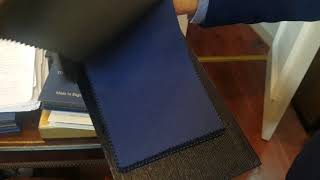 SCABAL SALES DIRECTOR Vists James Personal Tailor to discuss new Golden Ribbon fabric collection [upl. by Adnamar193]