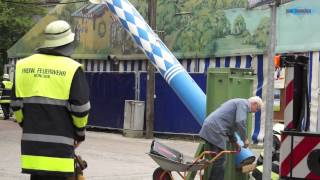 München Moosach Maibaum aufstellen 2014 [upl. by Pandich]