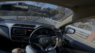 Honda City 15 ivtec gen 4 119bhp145Nm uphill drive POV  ASMR  4K  Perspectiverides [upl. by Alleunamme]