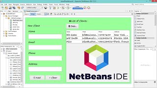 Create Java Application with JTable and Form using Swing GUI Builder of Netbeans IDE  Source Code [upl. by Eignat339]