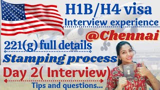 H1B and H4 visa USA visa stamping processInterview questions221gfull details Bhavyasree vlogs [upl. by Linetta]