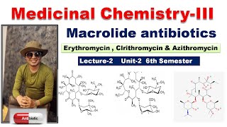 Erythromycin Clrithromycin amp Azithromycin  Macrolide Antibiotics  L2 Unit2 MCIII 6th Sem [upl. by Nnylorac]