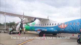 AIRPORT REVIEW SUKHOTHAI AIRPORT THAILAND and Bangkok Airways ATR72500 [upl. by Morty]