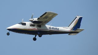 Ravenair Partenavia P68B Victor GRVRX at Cambridge [upl. by Ferree797]