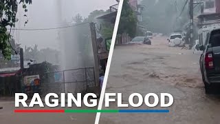 Enteng leaves raging flood in Antipolo east of Manila  ABSCBN News [upl. by Adebayo]