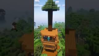 Minecraft Easy Tree House🏠Shorts [upl. by Ellehsim]