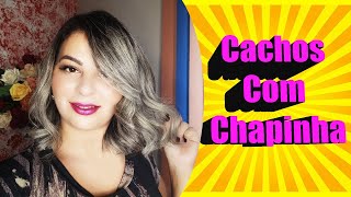 Como Fazer CACHOS Com Chapinha em Cabelo Curto [upl. by Airdnaz]