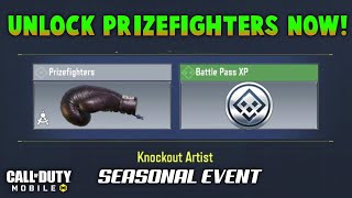 HOW TO UNLOCKGET BOXING GLOVES  PRIZEFIGHTERS COD MOBILE  KNOCKOUT ARTIST SEASONAL EVENT  CODM [upl. by Atinus]