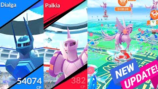 Origin form Dialga amp Palkia VS Level 5 account  Pokémon Go [upl. by Emil230]