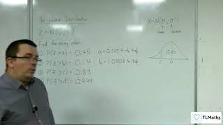 AQA Mathematical Studies 2A The Normal Distribution 09b Finding Z  Calculator [upl. by Nadya]