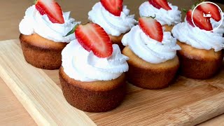 Italian Rum Baba cakes  كيك بابا الإيطالي، خفة و طراوة و لذة🤤  Bite It [upl. by Nozicka]