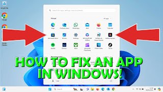 🟢 How To Fix An App In Windows 🟢 [upl. by Theresa]