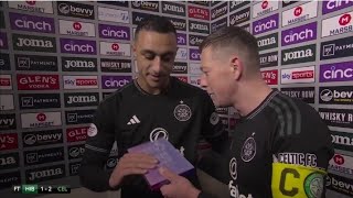 Callum mcgregor amp idah post match  hibs vs celtic 12 [upl. by Glass396]