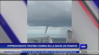 Impresionante tromba marina en la bahía de Panamá [upl. by Nosoj]