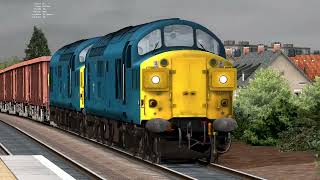 BR Blue 37262 Iron Ore Train at Baillieston Station [upl. by Ardnazxela243]