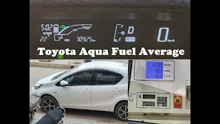 Toyota Aqua Fuel Average [upl. by Jarietta]