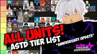 New ALL UNITS Tier List in All Star Tower Defense Anniversary Update 2023 [upl. by Reham]