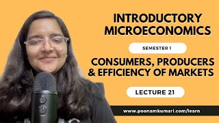 Lecture 21 Introductory Microeconomics  Ch7 Consumers Producers amp Efficiency [upl. by Holtorf814]