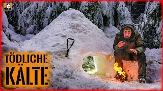 Survival Mattin überlebt IGLU SHELTER SCHNEESTURM ÜBERNACHTUNG in der WILDNIS nur knapp [upl. by Aitenev39]