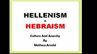 Hellinism and Hebranism by Mathew Arnold in Hindi Or urdu [upl. by Francis]