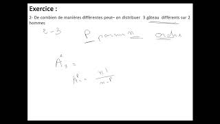 Analyse combinatoire Exercice 1 Partie 2 [upl. by Bernie940]