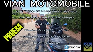 PRUEBA PIAGGIO MP3 530CC motos motocicletas motoscustom daelim 125cc piaggio mp3 [upl. by Nednal]