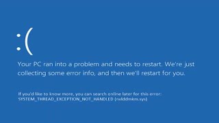 100 FIXED  SYSTEM THREAD EXCEPTION NOT HANDLED On Windows 10 [upl. by Adivad]