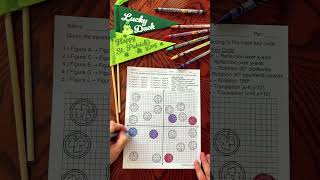 8th Grade Math Transformations Activity for St Patrick’s Day math 8thgrademath mathactivity [upl. by Neirb]